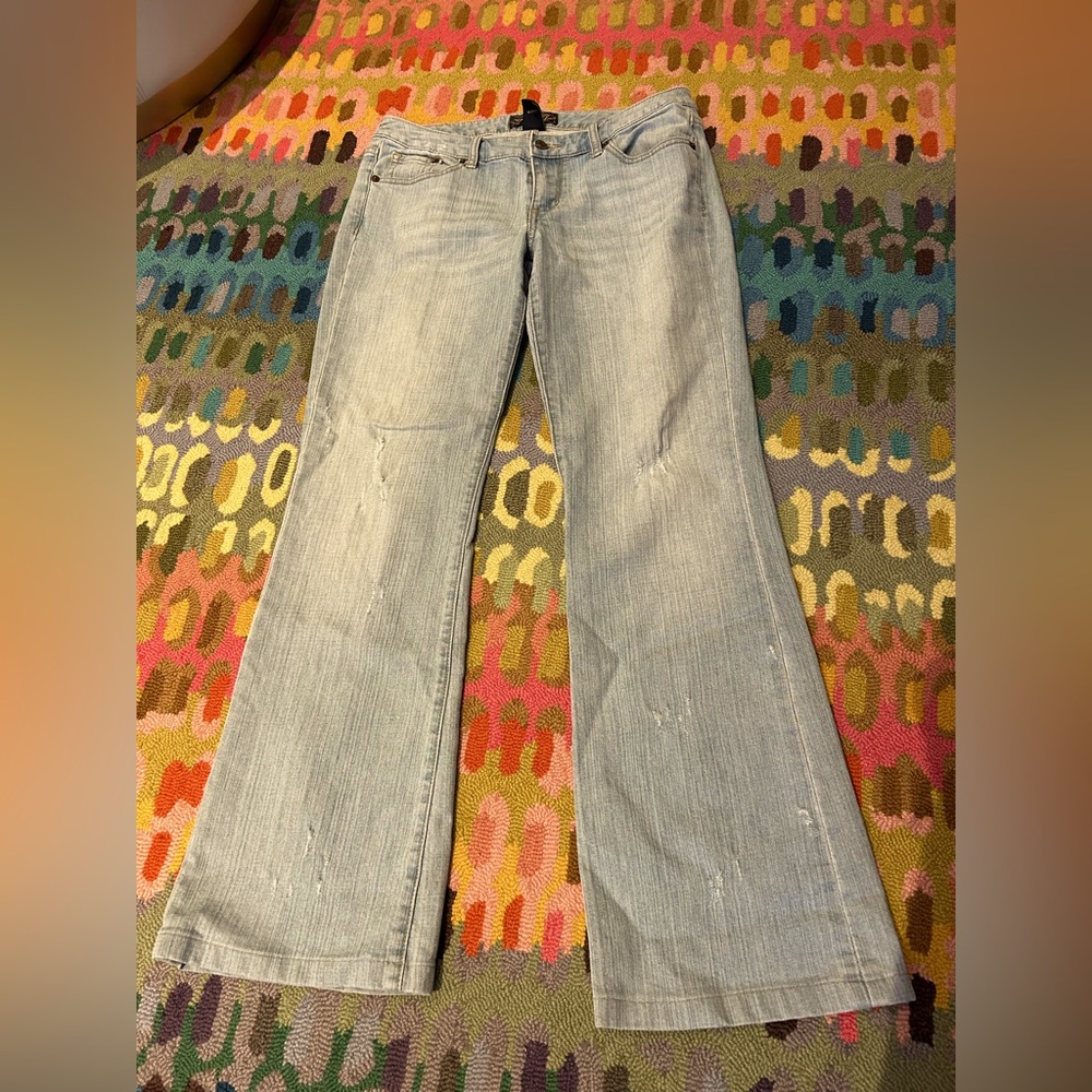Seven7 Light Wash Wide Leg Jeans